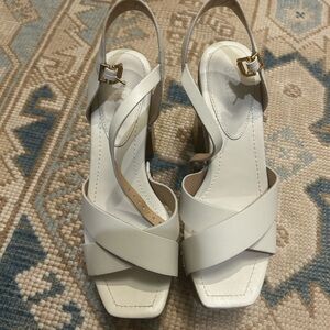 SCHUTZ White Strappy Heels